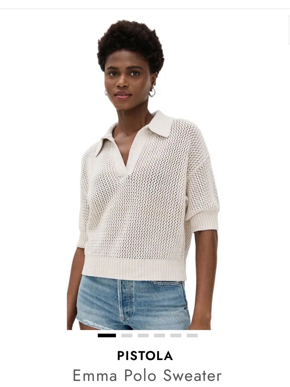 Pistola Emma Polo Sweater in Dove Marl